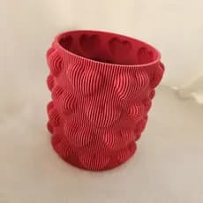 Vaso Porta Pincel de maquiagem coração