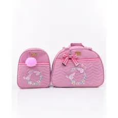 Kit Bolsa Maternidade Temas 2 peças Arco Safari Urso Menina Menino Envio imediato
