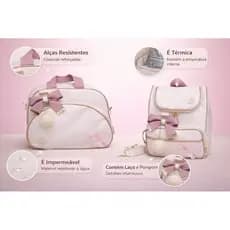 Bolsa maternidade Luxo 2 Peças Mochila 2x1 E Bolsa G Envio Imediato