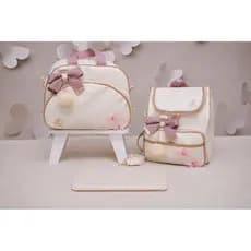 Kit Bolsa Maternidade Luxo 3 peças Mochila 2x1 Mala G Trocador Portátil Térmico impermeável Envio Imediato