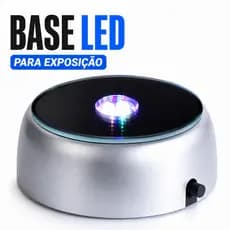 Base Luminosa Colorida Redonda Para Exibição de Objetos