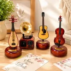 CaixInha de música retro decoração para casa ornamento criativo clássico vintage arte de mesa