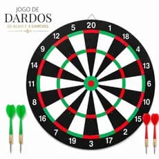 Kit De Dardos 2 Em 1 Com Alvo Duplo E 4 Unidades