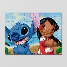 Quebra cabeça personalizado Lilo e Stitch | Ohana | Familia | Nany | Surfe | 24, 40 E 70 Peças