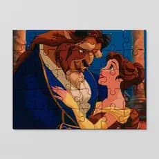 Quebra cabeça personalizado Princesa A Bela e a Fera | 24, 40 e 70pçs | MDF | Sublime Fantasia