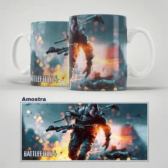 Caneca Personalizada Battlefield jogo online | Porcelana | Plástico