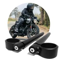 Semi Guidão Cafe Racer Hunter 350 2022 2023 2024 Par Metal