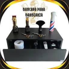 Mini Bancada Balcão Console Para Barbearia E Salão De Beleza 100% MDF Pronto Para Instalar