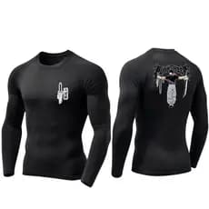 Camisa Rash Guard Masculina UV 50+ Compressão para Jiu Jitsu Muay Thai Treino e Academia