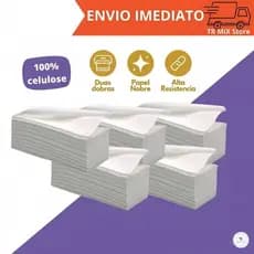 Kit Com Até 4Mil Folhas Papel Toalha Inter folhado 100% Celulose Extra Branco