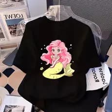 Camiseta Premium em Algodão PuroSISI Creme blusa feminina camiseta academia camiseta anime feminina t shirt