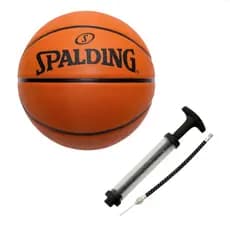 Kit Bola de Basquete Oficial Spalding Streetball + Bomba