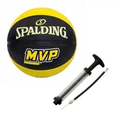 Kit Bola de Basquete Oficial Spalding MVP Outdoor + Bomba