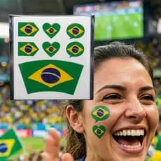 7 tatuagens temporarias tattoo brasil torcedor contra suor