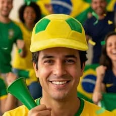 Boné Bola de Futebol Tecido Verde Amarelo Pelúcia