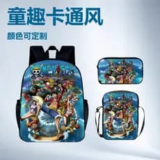 Nova mochila infantil One Piece para meninos e meninas, mochila leve e simples para alunos do ensino fundamental, bolsa