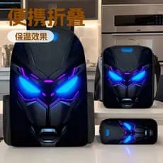 Conjunto de Mochila Cyberpunk para Meninos Estilo Mecânico Moda Tendência Mochila de Ombro Duplo Combinação Estojo de Lá