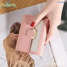 Novo Estilo Carteira Feminina 2024 Versão Trendy Mini Coin Purse Cute Short para Estudantes