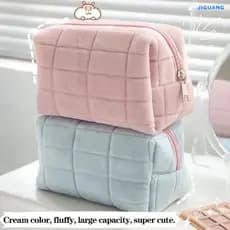 Kawaii Estojo de Lápis em Forma de Travesseiro para Meninas com Grande Capacidade de Cosmética