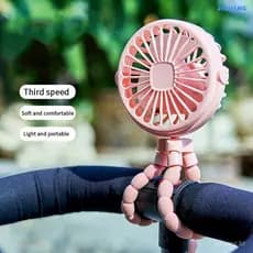 31A Ventilador Luminoso Portátil Estilo Polvo Baixo Ruído Mini Ventilador Dobrável para Dormitório