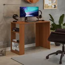 Mesa de Computador Escrivaninha Prime Para Quarto Escritório com Nicho Lateral Multiuso