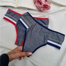 Kit 10 Calcinha Básica Feminina Fio dental Com Elástico Conforto Dia a dia