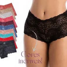 kit com 10 Calesson Calessom Caleçon de Renda Shortinho Confortável
