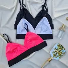 Kit com 3 Top Liso Básico Sem bojo Topper Com Proteção Uv