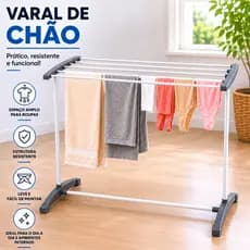 Varal De Chão Portátil Leve Estender Seca Roupas Toalhas Varal de Apartamento Desmontável Varal Meia