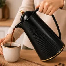 Garrafa Térmica 1 Litro para Café Chá e Água Ampola de Vidro Mantém Quente e Frio Longa Duração
