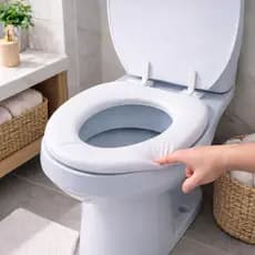 Assento Privada Almofadado Tampa Vaso Sanitário Branco Banheiro Regulável