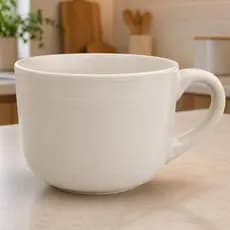 Caneca Jumbo 450ml Grande de Cerâmica para Sopa Caldo Café e Chocolate Kit Tigela