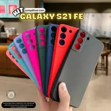 Kit Capa Capinha compatível com Galaxy S21 FE S21FE + Película 3D Cerâmica Privacidade