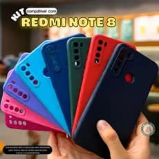 Kit Capa Capinha compatível com Redmi Note 8 + Película 3D Cerâmica Privacidade
