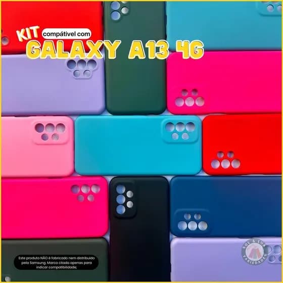 Kit Capa Capinha compatível com Galaxy A13 4G + Película 3D Cerâmica Privacidade