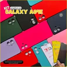 Kit Capa Capinha compatível com Galaxy A04E + Película 3D Cerâmica Privacidade Câmera