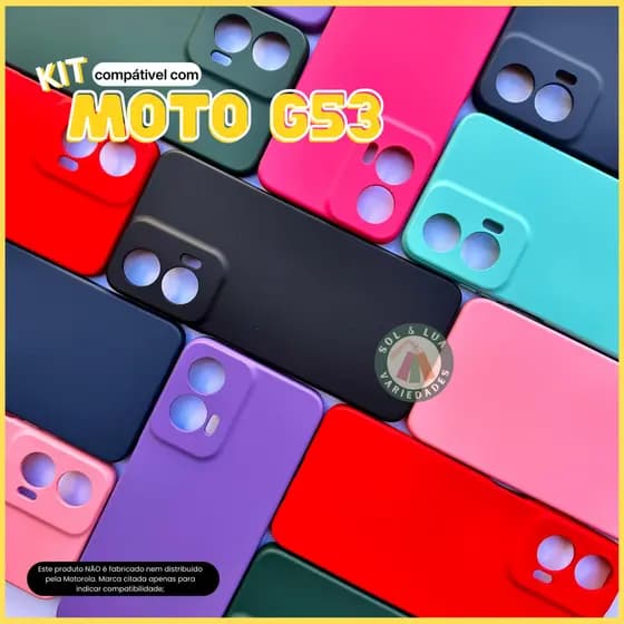 Kit Capa Capinha compatível com Moto G53 + Película 3D Cerâmica Privacidade