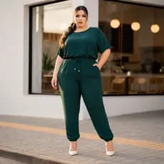 Conjunto plus size feminino solto com mangas roupas modernas para todas ocasiões