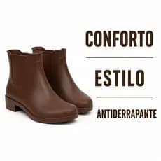 BOTA ANTIDERRAPANTE TRABALHO CHUVA CONFORTO ESTILO