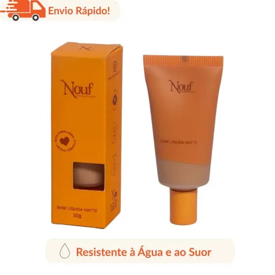 Base Líquida Matte Nouf 30ml – Resistente à Água e Suor | Dispensa Retoques
