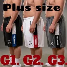 Kit De 3 Bermudas Plus Size G1 G2 G3 Masculina Esportiva Tamanho Grande Para Academia Com Ziper E Bolso Traseiro