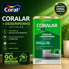 Tinta Acrílica Coral Coralar Antimofo 18 L Fosco - Cores