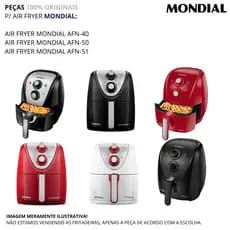 KIT COMBO PEÇA ORIGINAL P/ AIR FRYER MONDIAL AFN40 AFN50 AFN51