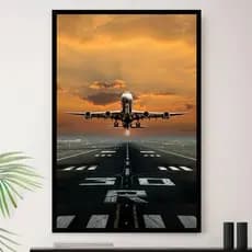 Quadro Avião Aviação Viagem Voando Decorativo A3 35x45cm