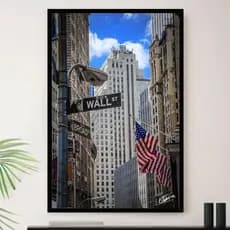 Quadro Wall Street Investimentos Rico Decorativo A3 35x45cm