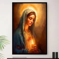 Quadro Nossa Senhora Aparecida Luz Decorativo A3 35x45cm