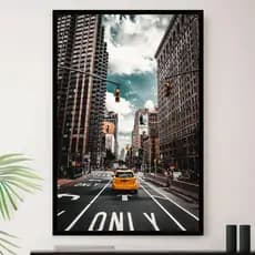 Quadro New York Cidade Maravilhosa Decorativo A3 35x45cm
