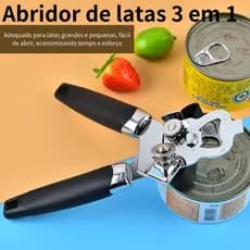 Abridor De Latas E Garrafas Aço Inox Profissional Casa Envio Imediato