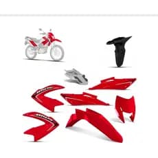 Kit Carenagem Completa Nxr 125 Bros 2013 2014 2015 Vermelho
