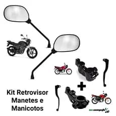 Kit Par Retrovisor Manicoto Manetes Ybr Factor 125 A Tambor